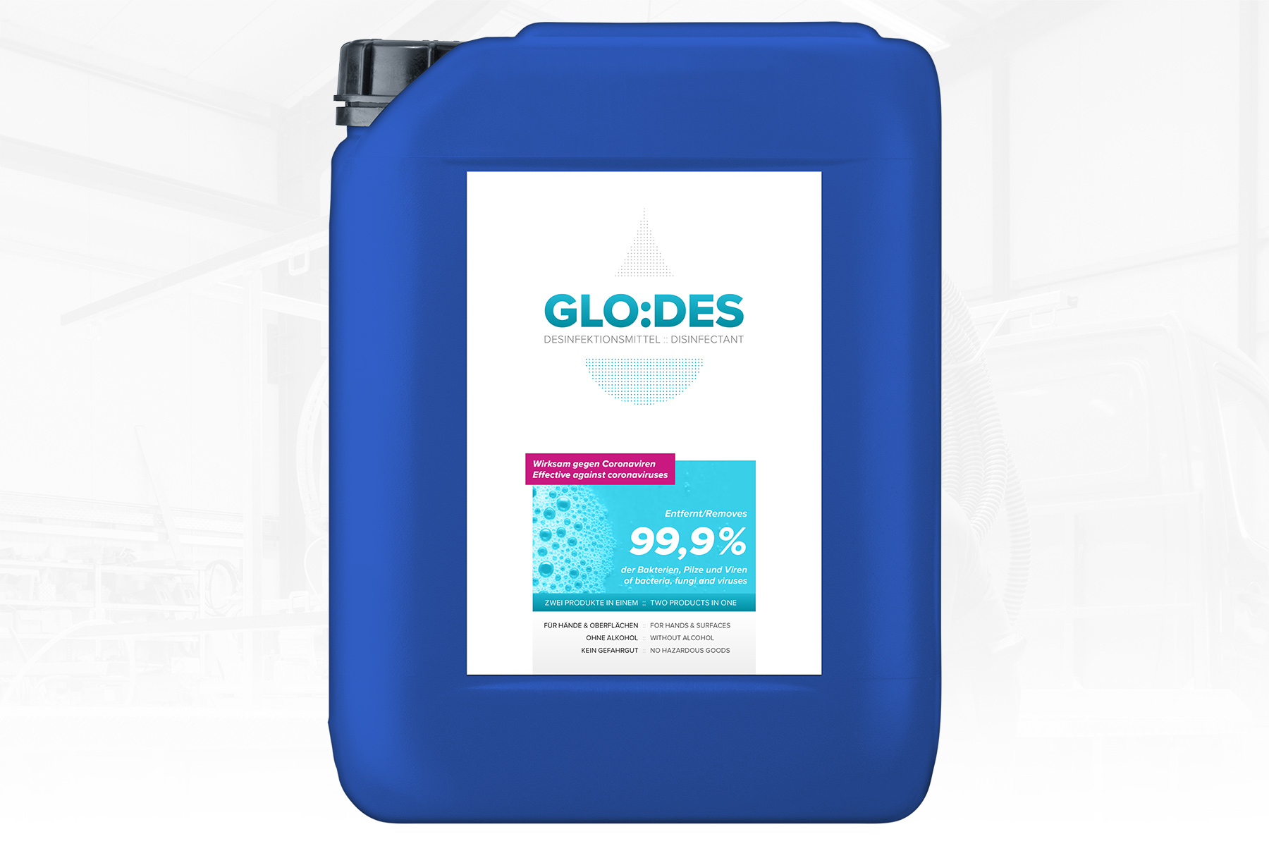Desinfektionsmittel GLO:DES  GLOBAL Mobile Sanitärsysteme